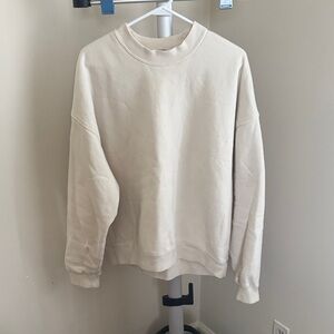 Abercrombie & Fitch Men's Off-White Crewneck Sweater